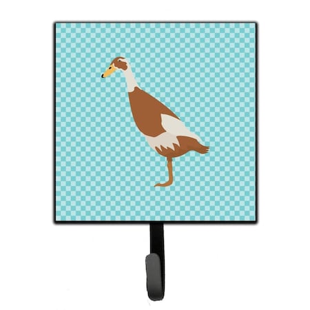 Carolines Treasures Indian Runner Duck Blue Check Leash or Key Holder BB8039SH4
